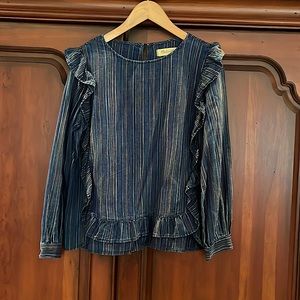 Madewell Striped Denim Blouse
